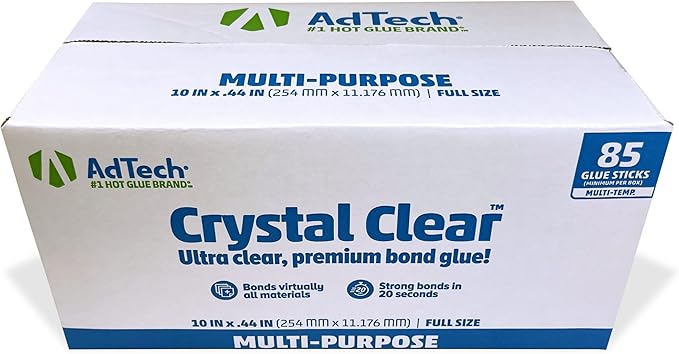 AdTech Hot Glue Sticks 10" Full Size, Clear, 85 Sticks-DeskLoop Office