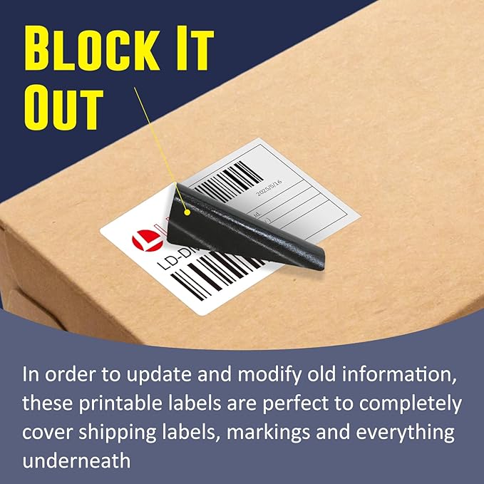 L LIKED 3" x 2" Direct Thermal Labels, Permanent Adhesive Barcode Shipping Stickers & Compatible with Rollo, Zebra and Other Desktop Printers (12 Rolls, 8400 Labels)-DeskLoop Office