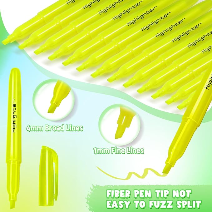 240 Pieces Highlighter Bulk Assorted Colors Highlighter Markers Chisel Tip Highlighters Pens Bundle for School Classroom Office (240)-DeskLoop Office