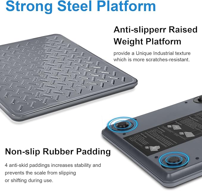 THINKSCALE Shipping Scale, 440lb/1oz Digital Heavy Duty Postal Scale, Strong Steel Platform, Postage Scale with Hold/Tare/LCD Display, Scale for Packages, Luggage Scale, Battery&AC Adapter Included-DeskLoop Office