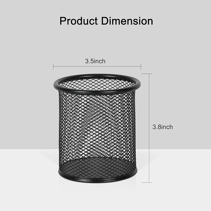 EasyPAG Pencil Holder for Desk, 2 Pack Metal Pen Organizer, Mesh Pencil Cup - Image 8