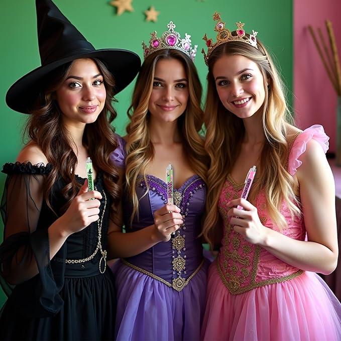 Princess and Witch Pens Set – Magical Fantasy-Themed Ballpoint Pens for Girls, Students, and Stationery Lovers – Smooth Writing Pens for School, Journaling, or Gifts – Enchanting Design, 8 Pack-DeskLoop Office