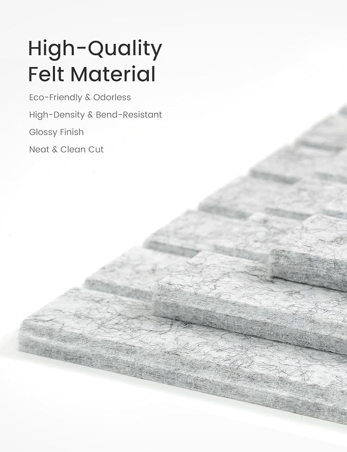 Bumusty Large Cork Board Alternative-47 x35 Felt Bulletin Board Tiles, with 30 Pushpins, 70 Adhesive Tabs, 12-Pack Slat Wall Paneling, Cork Boards for Office Push Pin Board Felt Board-Marble Gray-DeskLoop Office