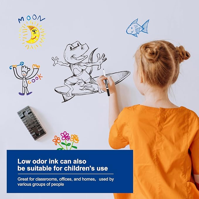 Comix Low Odor Dry Erase Markers, Fine Tip Whiteboard Markers, 36 Bulk 12 Assorted Colors Markers for Kids Teachers Office & School Supplies-DeskLoop Office