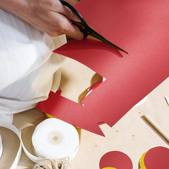 100 Sheets Red Shimmer Cardstock 8.5 x 11 Red Paper, Goefun 80lb Card Stock Printer Paper for Christmas, Invitations, Certificates, Valentines Day, Card Making-DeskLoop Office