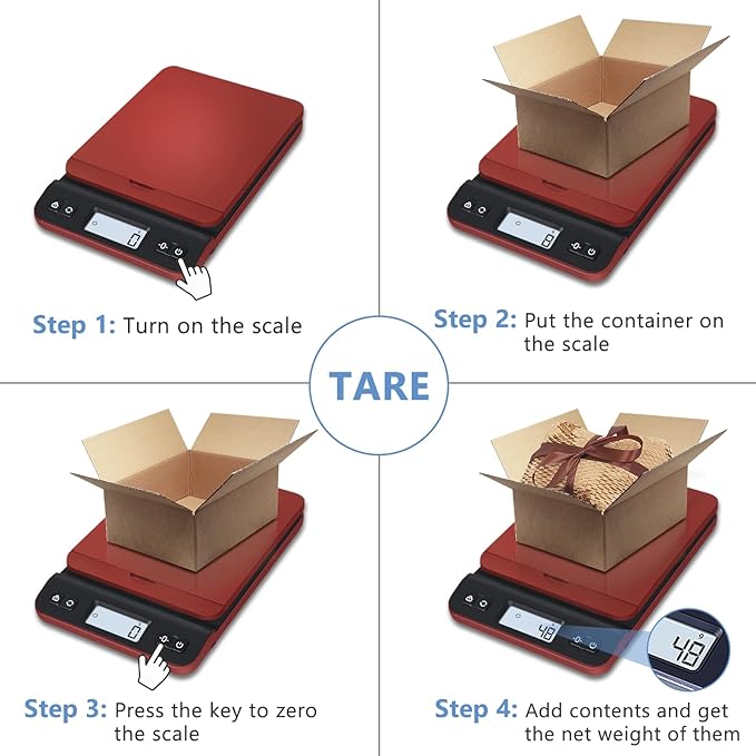 QP Shipping Scale, 86lb/0.1oz Digital Scale for Packages, Postal Scale with Hold/Tare Function, Back-lit LCD Display, Flip-up Holder, Shipping Scale for Small Business, Battery & Tape Measure Included-DeskLoop Office