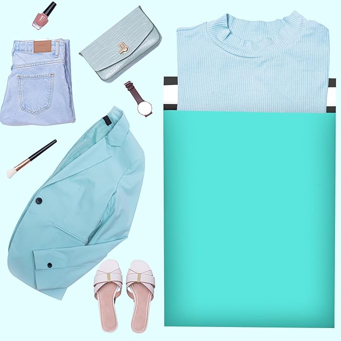 Large Poly Mailers 19x24 Inch 100 Pack, Shipping Bags for Clothing with Self-Sealing Tear-Resistant, Waterproof Poly Bags, Mailing Envelopes for Small Business (Teal)-DeskLoop Office