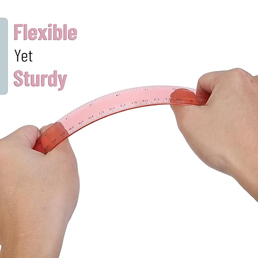 Mr. Pen- Plastic Rulers, 12 Inch, 6 Pack, Pastel Colors, Metric & Imperial, Clear Ruler Set, Cute Ruler 12 Inch-DeskLoop Office