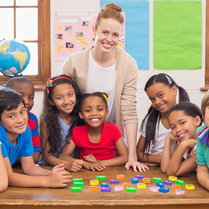 Cinrobiye 100 PCS Bible Verses Pencil Erasers Bulk Inspirational Scripture Eraser Christian Religious Favor Goody Bag Filler Gifts for Students Classroom Office Teacher Prizes Reward School Supplies-DeskLoop Office