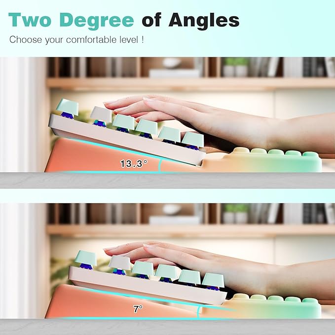 Ospelelf Ergonomic Keyboard Wrist Rest Pad Comfortable Keyboard Stand Riser Holder Pad for Office Gaming-DeskLoop Office