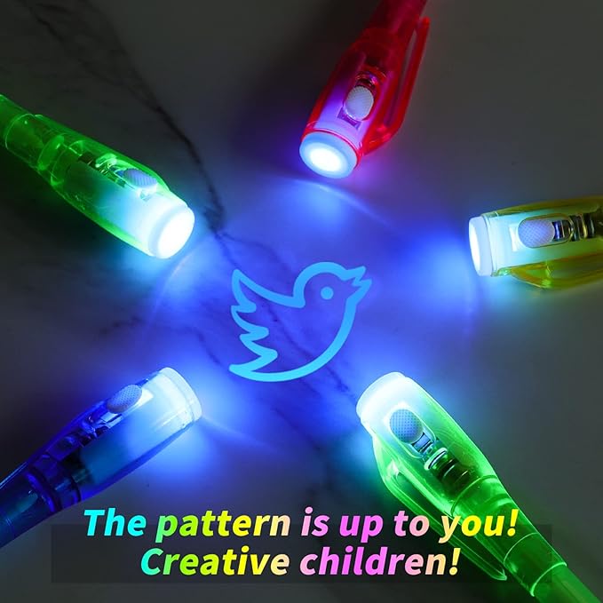 20 Pieces Invisible Ink Pen with UV Light Spy Pen Magic Marker for Kids Party Favors Ideas Gifts Easter Day Halloween Christmas Gifts-DeskLoop Office