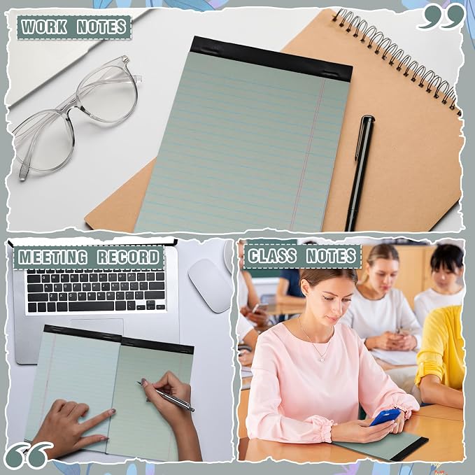 Lincia 24 Pcs 5" x 8" Small Legal Pads Colored Lined Note Pads Narrow Ruled - Image 6