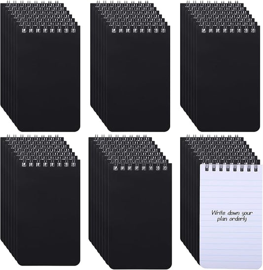 Small Spirals Notepads, 50 Pcs 3 x 5 Inches Mini Notebooks, 60 Sheets Mini Portable Pocket Notebook, Top Bound Notebook Memo Pads for Home Office School-DeskLoop Office