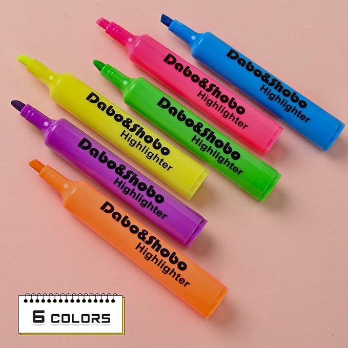 Dabo & Shobo Highlighters Set of 48,Colored Markers And Beautiful Combination Set Liquid Ink Fast Drying And Not Easy To Fade Are Suitable For Classroom, Office And Shop Short Style-DeskLoop Office