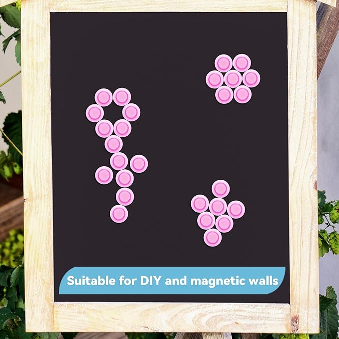 ZDZBLX Fridge Magnets, 28 Pack Magnet Strong Magnets Refrigerator Magnets Small Magnets for Whiteboard, Heavy Duty Magnets Mini Magnets Cute Round Magnets for Fridge, Locker, Classroom, Office (Pink)-DeskLoop Office