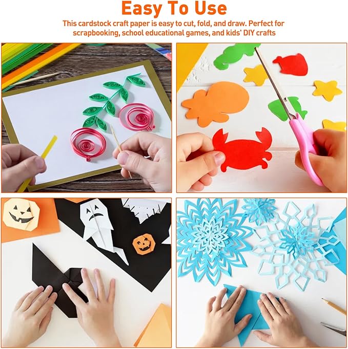 MAXECHO 8.5" X 11" Colored Cardstock Bulk 300 Sheets 30 Assorted Colors Construction Paper Card Stock Printer Paper for DIY Crafts, Kids School Supplies, Cricut, 180 GSM-DeskLoop Office