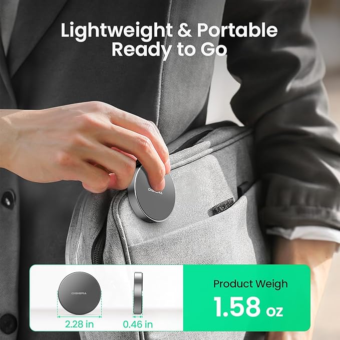 1TB Magnetic Portable SSD, External Solid State Drives with USB-C 3.2 Gen 2x2, Speed Up to 2000MB/s, Compact & Durable, Compatible with iPhone 15/16 Series and Other USB-C Devices, Grey-DeskLoop Office