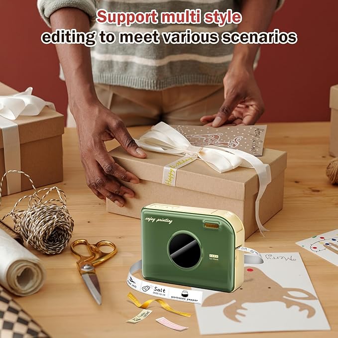 Phomemo A30 Label Maker Machine, Bluetooth Wireless Portable Small Label Printer, Waterproof Label Mini Sticker Maker for Home School, Cloth Name Tag, Ribbon Printer Machine for Gift Wrapping-DeskLoop Office