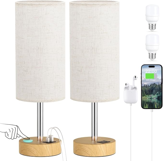 Touch Bedside Lamps Set of 2 - Image 9