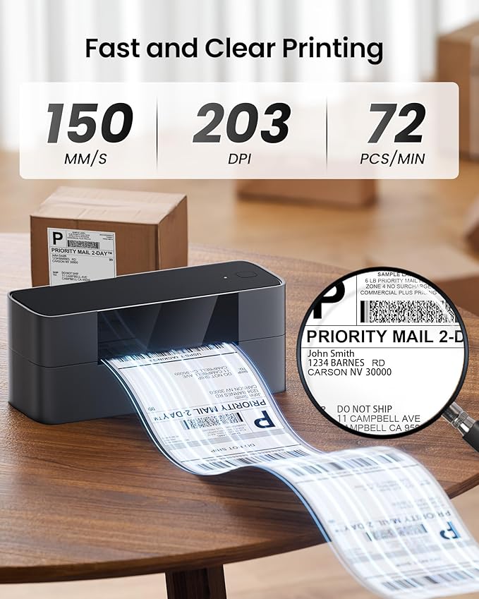 Itari Shipping Label Printer, 245BT Thermal Label Printer 4x6, Bluetooth Label Printers for Small Business, Support iOS, Android, Windows, Amazon, Shopify, USPS-DeskLoop Office