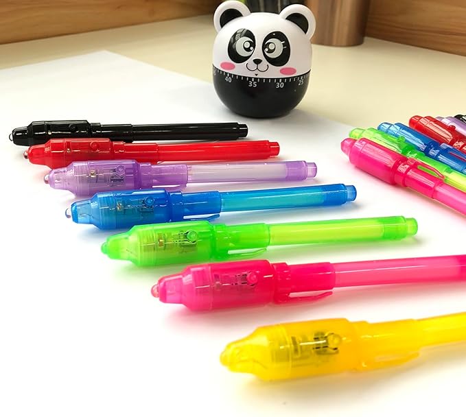 SCStyle Invisible Ink Pen 28Pcs with UV Light Magic Marker for Secret Messages, Writing Information for Birthdays, Easter, Halloween, Christmas Gifts for Students-DeskLoop Office