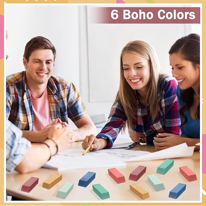 150 Pcs Boho Classroom Decor Erasers Bulk Colorful Pencils Erasers for Students Artists Drawing Writing for School College Classroom Home Office Supplies-DeskLoop Office