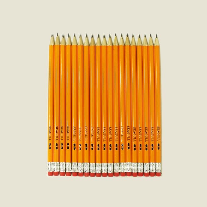 Seagull 600 Count Bulk Pack Pencils Pre-sharpened with Erasers, No. 2 HB Yellow Graphite Pencils for School Teacher Supplies, for Writing Drawing Sketching, Kids Party Favors-DeskLoop Office