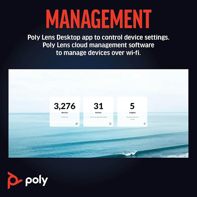 Poly Studio R30 4K Video Conferencing Bar (Plantronics) – Camera, Mic, & Speaker for Small Rooms – Automatic Camera Framing – Noise Reduction Technology – Works w/Teams, Google, Zoom –Amazon Exclusive-DeskLoop Office