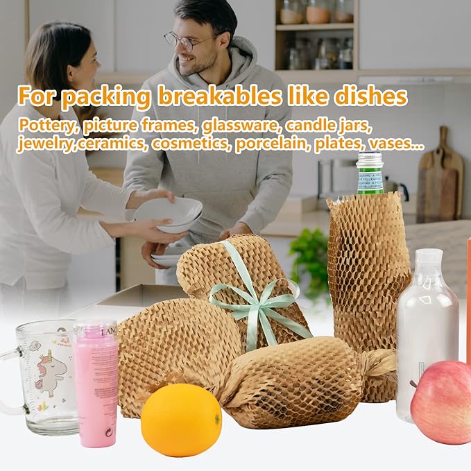 Honeycomb Packing Paper Roll Dispenser for Packaging, Improve Packing Efficiency, Kraft Wrapping Paper Holder Manual Cutter Machine for Small Business, Dispenser Machine Only, Core Size 2inch-DeskLoop Office