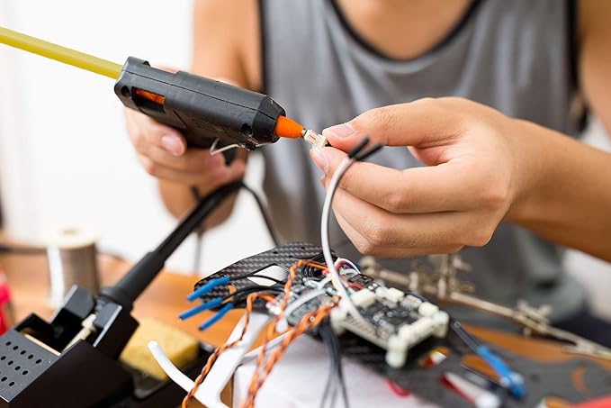 FIXSY Hot Glue Gun Sticks Premium, Full Size 10" Long x .44" Diameter 7/16 11mm, 5LB Box Glue Stick, Approx. 90 Sticks- Compatible with Most Glue Guns-DeskLoop Office