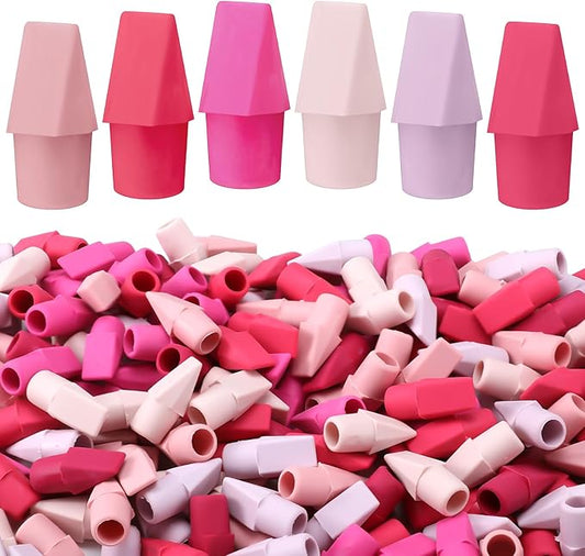 240 Pcs Pencil Top Erasers Cap Bulk Cute Pencil Toppers Erasers School Office Supplies for Students Teachers Art School Office Classroom Supplies(Pink)-DeskLoop Office