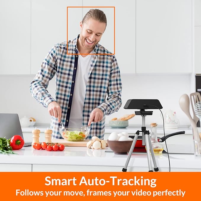 Innex C470 4K Webcam with Microphone, AI Auto-Framing, 5X Digital Zoom, Auto Light Correction, for Zoom, Microsoft Teams, 120 Degree Wide Angle Webcam for PC, Mac, Windows, Video Call, Live Streaming-DeskLoop Office