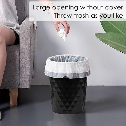 YGJT Small Trash Can, 3 Pack 1.8 Gallons Bathroom Trash Can, Slim Waste Basket, Round Garbage Can, Plastic Trash Bin for Kitchen, Dorm, Bedroom, Office, Living Room, Study, Compact Spaces-DeskLoop Office