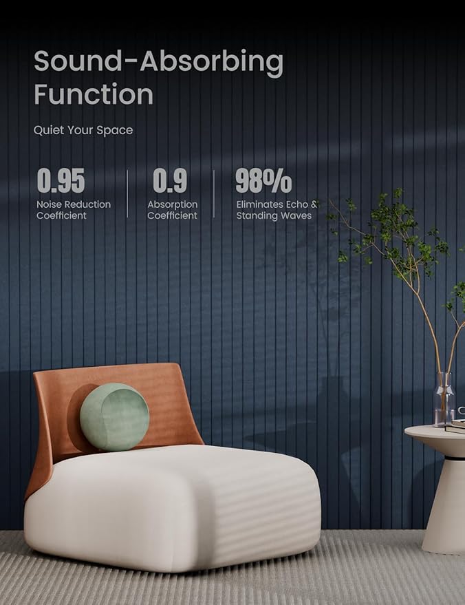 Bumusty Large Cork Board Alternative-47 x35 Felt Bulletin Board Tiles, with 30 Pushpins, 70 Adhesive Tabs, 12-Pack Slat Wall Paneling, Cork Boards for Office Push Pin Board Felt Board-Denim Blue-DeskLoop Office