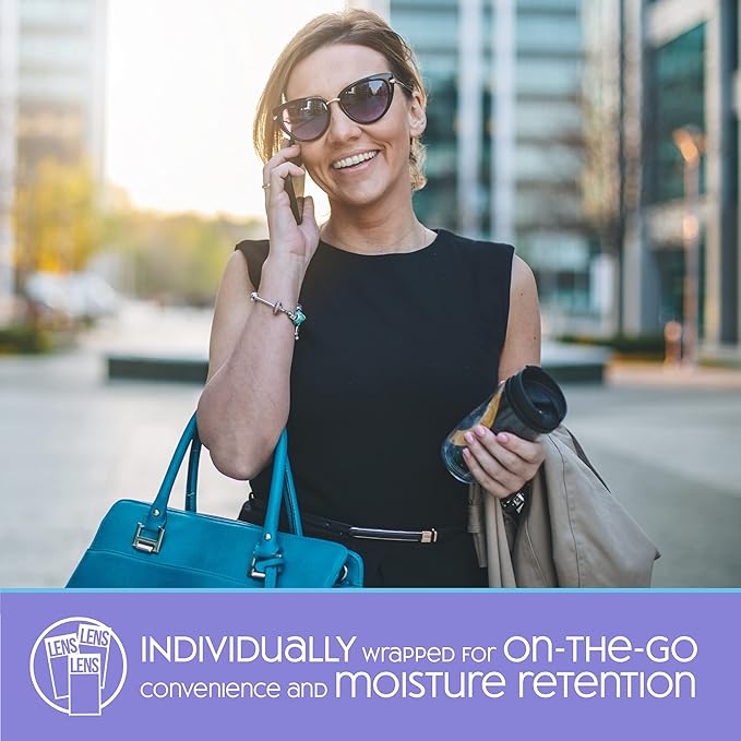 Nice 'N CLEAN SmudgeGuard Lens Wipes (400 Total Wipes) | Individually-Wrapped, Pre-Moistened, Ammonia-Free Lenses Wipes | Lens Cleaning Wipes for Eyeglasses, Camera Lens, Goggles, Sunglasses-DeskLoop Office