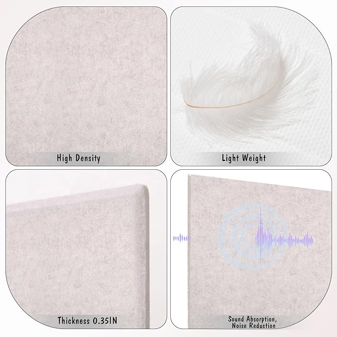 Large Cork Board 36" x 24", 6 Pack Felt Wall Tiles with Colored Pushpins, Bulletin Board with Removable Self-Adhesive Strips, Pin Board Cork Boards for Walls Office Home-Light Tan-DeskLoop Office