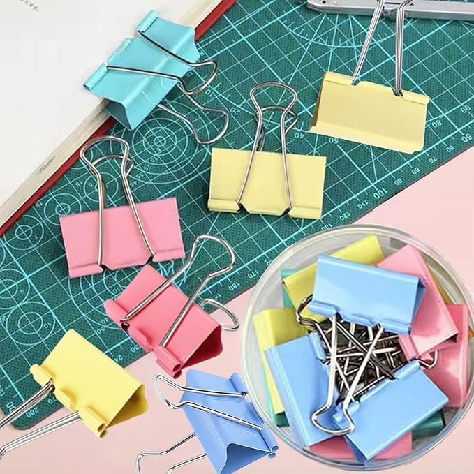 Extra Large Binder Clips 2 Inch (48 Pack), Colored Big Paper Clamps with Box Giant Binder Clips for Office and Home Supplies-DeskLoop Office