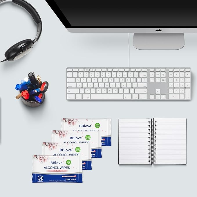 75% Alcohol Hand Sanitizer with Aloe Moisturizer & Vitamin E for On-the-Go Use, All-Purpose Travel Wipes Count, Restaurant, Home Office-DeskLoop Office