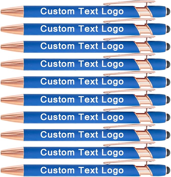 Custom Engraved Ballpoint Pens Bulk, Personalized with Name/Logo, Black or Blue Ink, Smooth Writing for Office, School, Business, Church, Reunion Lake 50 Pcs-DeskLoop Office
