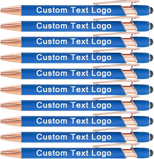 Custom Engraved Ballpoint Pens Bulk, Personalized with Name/Logo, Black or Blue Ink, Smooth Writing for Office, School, Business, Church, Reunion Lake 50 Pcs-DeskLoop Office