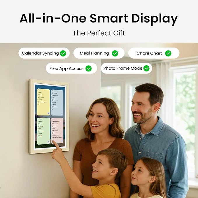 ApoloSign Digital Calendar: Electronic Calendar, Smart Touchscreen Interactive Display for Chore Chart, Family Schedules Planner, Supports All Apps via Google Play (Yellow, 15.6-inch)-DeskLoop Office