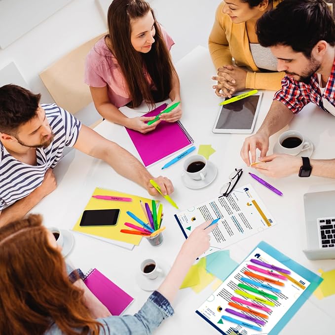 Aigybobo 192 Pack Highlighters in 6 Assorted Colors, Chisel Tip Dry-Quickly Highlighters Bulk, No Bleed Highlighter Markers for Kids Adults, Classroom Teachers Must Haves, School Office Supplies-DeskLoop Office