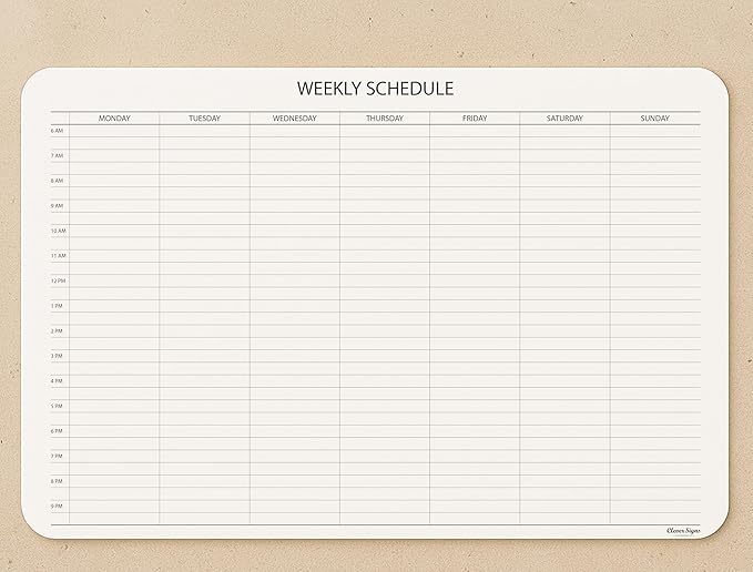Schedule Pad, Tear Off Undated Weekly Planner Notepad, A4 Size (8,3" X 11,7"), Premium Thick Paper with Cardboard Back Support, Weekly Desk Planner by CLEVER SIGNS-DeskLoop Office