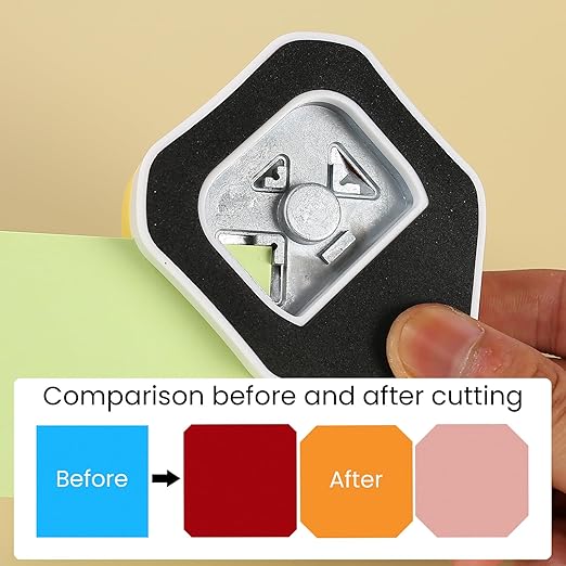 3 in 1 Diagonal Corner Punch, 3 Way Corner Paper Punch for Paper Crafts, Journals, Greeting Cards, Postcards, DIY Projects, Invitations Cards, Gift Tags, and Scrapbooking-DeskLoop Office
