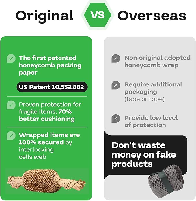 IDL Packaging HexaFil Honeycomb Packing Kraft Paper 15" x 840' in Self-Dispensed Box (Pallet of 60) - Patented Cushioning Box Filler for Void Filling, Moving, Shipping - Alternative to Bubble Plastic-DeskLoop Office