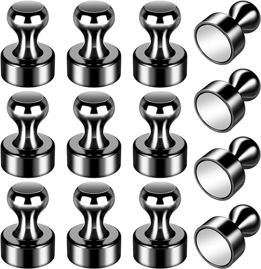12Pack Strong Refrigerator Magnets - Small Neodymium Fridge Magnets for Whiteboard Office School Kitchen-DeskLoop Office