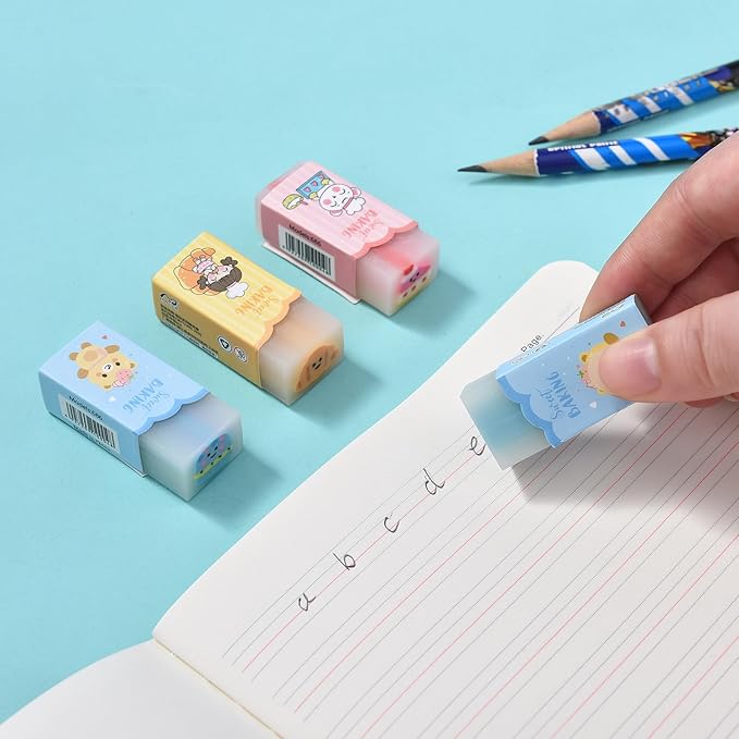 18 Pack Dessert Erasers for Kids, Kawaii for Students, Jelly for School Supplies Prize Gifts Party Favors-DeskLoop Office