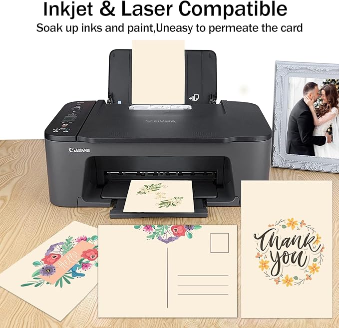 100 Pack 4x6 Ivory Cardstock Blank Index Cards, Goefun 80lb Heavyweight Cream Cardstock Unlined Notecards for Invatations, Postcards, Photo Paper, Recipe Cards-DeskLoop Office