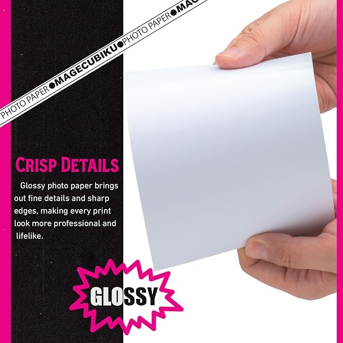 Glossy Photo Paper 4x6 Inches,200 Sheets 70 lb/258 gsm Premium Heavyweight Photographic Paper for Inkjet Printer Instant Dry Professional Postcard Picture Use Dye Ink-DeskLoop Office