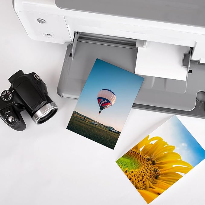 ZBEIVAN Photo Paper 8x10, 8.5x11 inch, Glossy Photo Papers 100 Sheets, 200 GSM Paper for Printer (50 Sheets of each size 8x10, 8.5x11)-DeskLoop Office